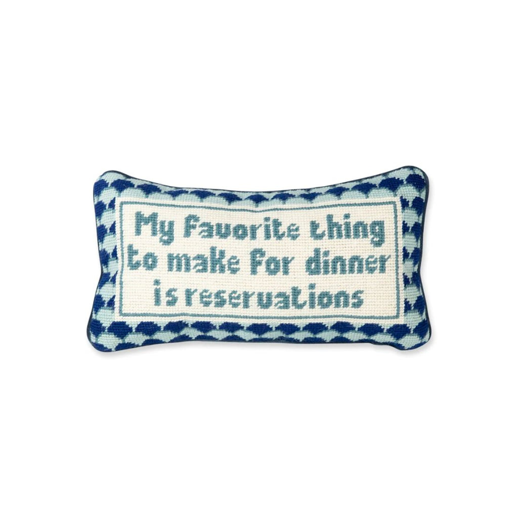 Reservations Needlepoint Pillow - Haus of Powell