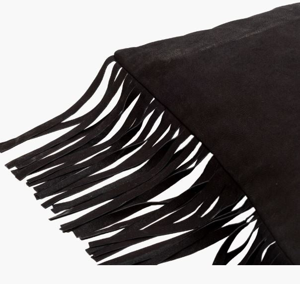 Suede Fringe Pillow - Haus of Powell