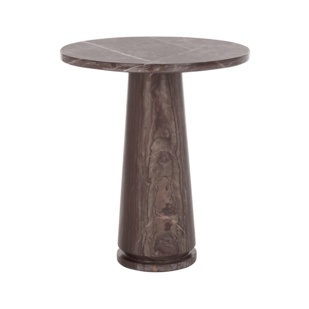 Valentia Tall Round Marble Accent Table - Haus of Powell