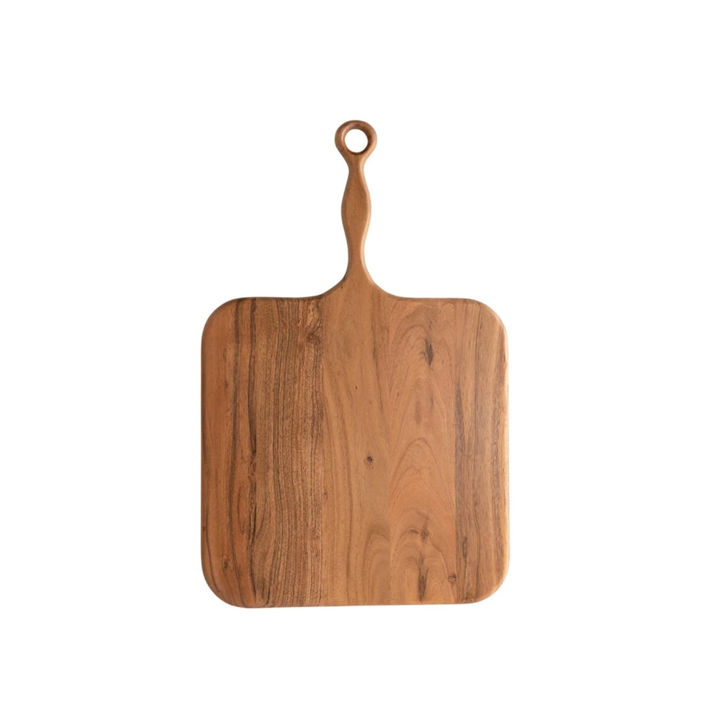 Acacia Wood Cheese/Cutting Board with Handle - Haus of Powell