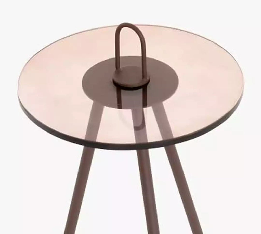 Alva Copper & Glass Accent Table - Haus of Powell