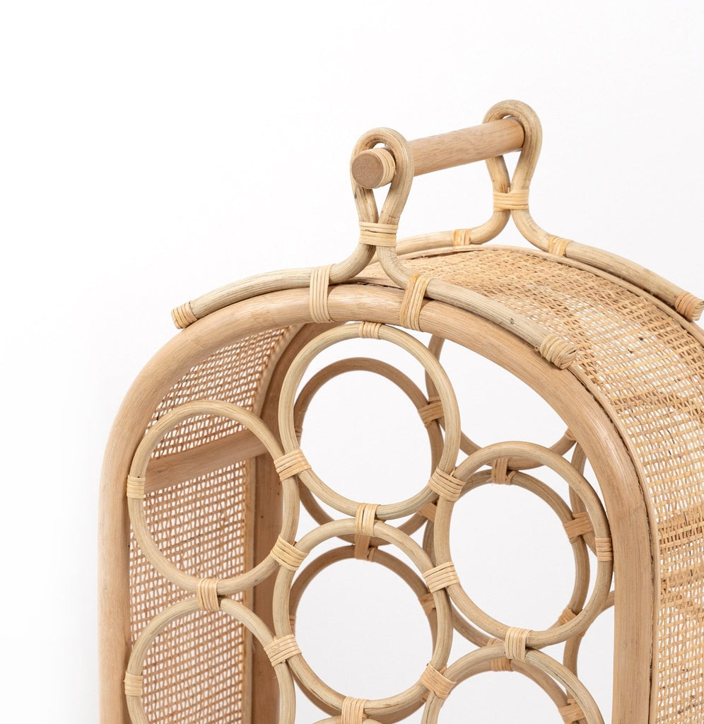 Arched Rattan Wine Rack - Haus of Powell