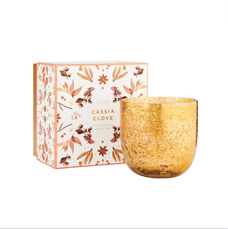 Cassia Clove Sanded Mercury Glass Candle - Haus of Powell