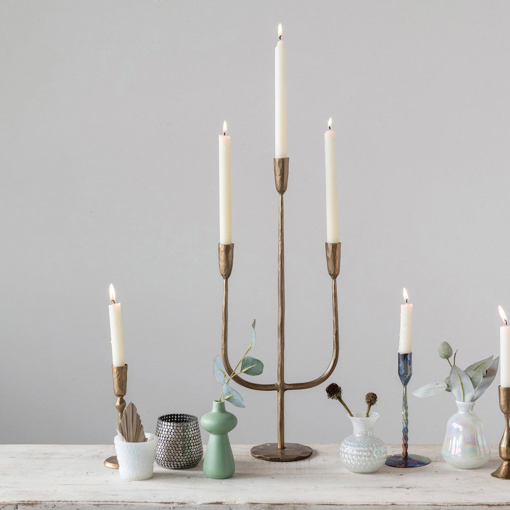 Hand-Forged Metal Candelabra with Antique Finish - Haus of Powell