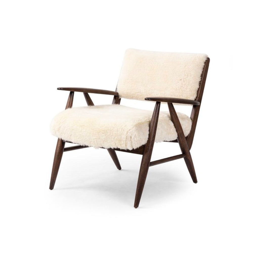 Papile Chair - Cream Shearling - Haus of Powell