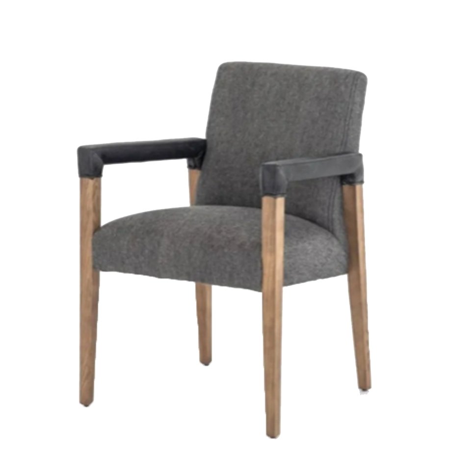 Reuben Dining Chair - Ives Black/Oak - Haus of Powell