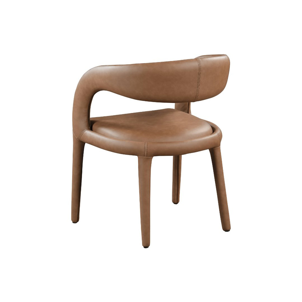 Sylvester Brown Faux Leather Dining Chair - Haus of Powell